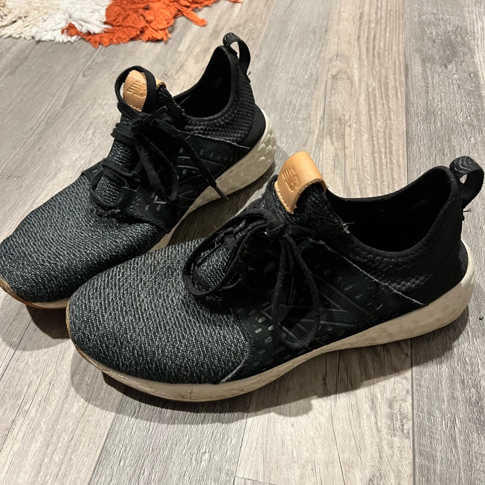 Black New Balance running shoes